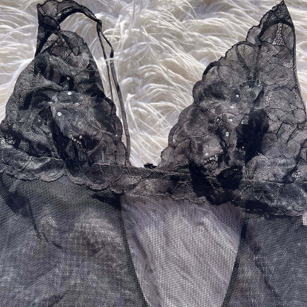 Victoria's Secret 💫black lace chemise💫M - Picture 3 of 5